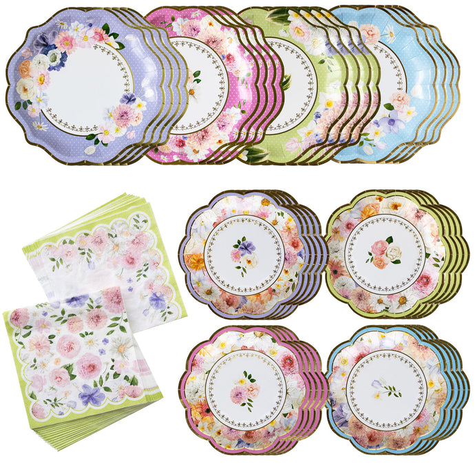 Tea Time Party 62 Piece Party Tableware Set