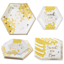 Load image into Gallery viewer, Sweet as Can Bee 62 piece Tableware Set