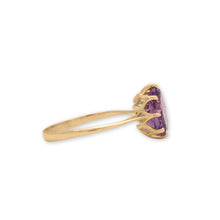 Load image into Gallery viewer, Gold Precision Cut Amethyst Ring