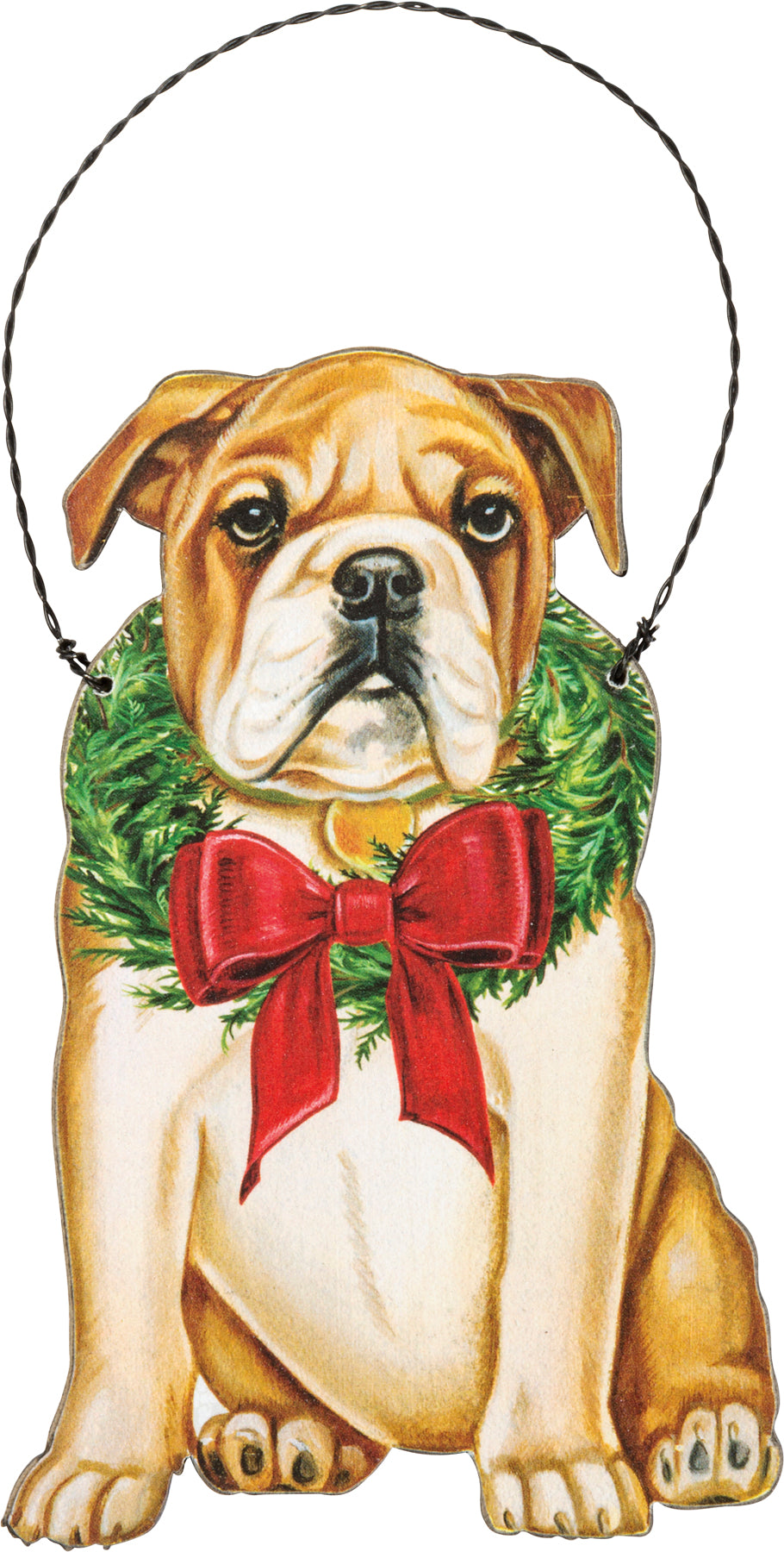 Christmas Bulldog Dog Ornament