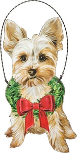 Christmas Yorkie Dog Ornament