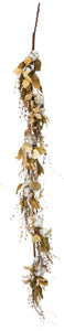 Fall Cotton And Leaves Garland