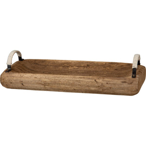Wooden Rectangle Handled Tray