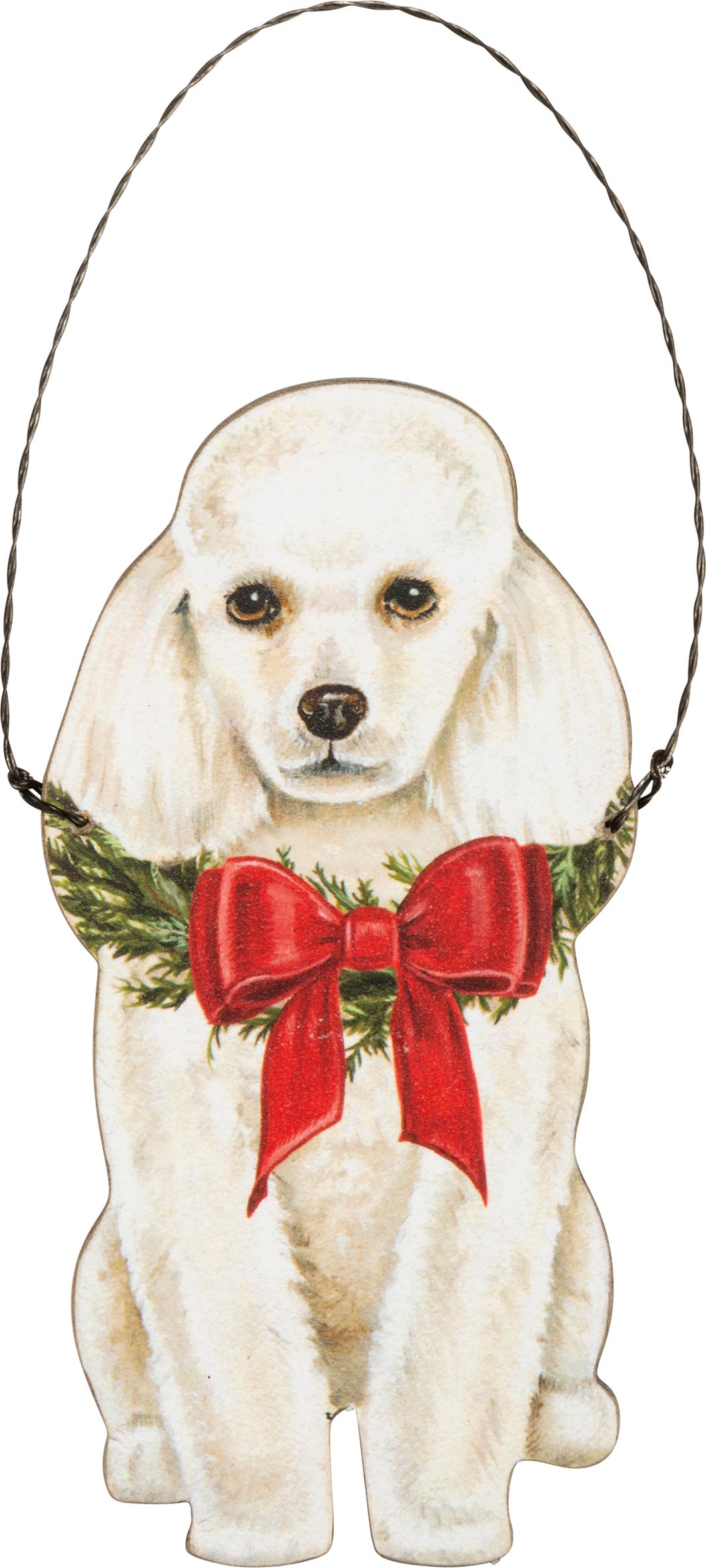 Christmas Poodle Dog Ornament