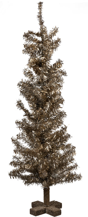 Large Silver Tinsel Christmas Tree