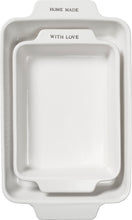 Load image into Gallery viewer, White Ceramic Rectangle Baking Dish Set