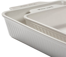 Load image into Gallery viewer, White Ceramic Rectangle Baking Dish Set