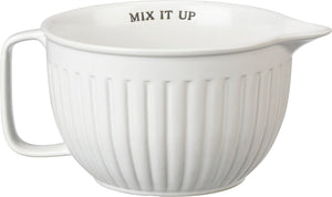 White Ceramic Mixing Batter Bowl