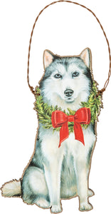 Christmas Husky Dog Ornament