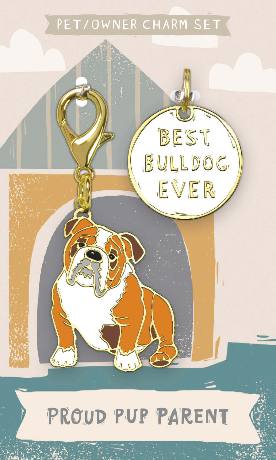 Best Bulldog Ever Charm Set