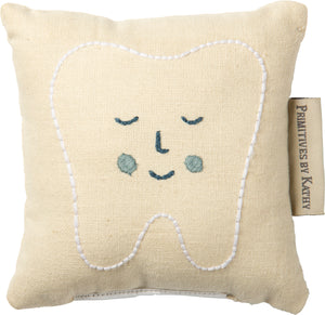Blue Embroidered Tooth Fairy Pillow