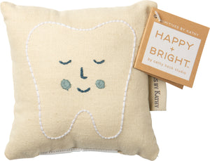 Blue Embroidered Tooth Fairy Pillow