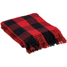 Load image into Gallery viewer, Red And Black Buffalo Check Throw Blanket