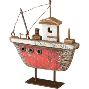 Fishing Boat Red Sitter