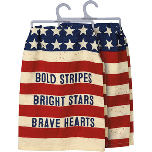 Bold Stripes Bright Stars Kitchen Towel