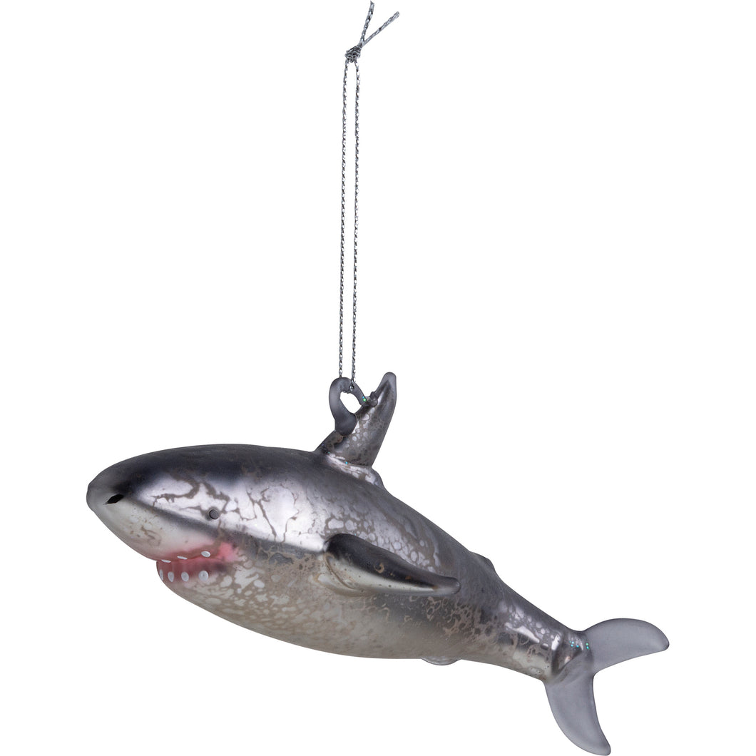 Glass Shark Ornament