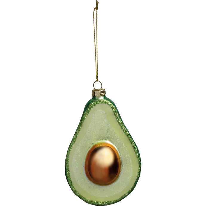 Glass Avocado Ornament