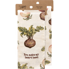 Load image into Gallery viewer, You Make My Heart Beet Kitchen Towel