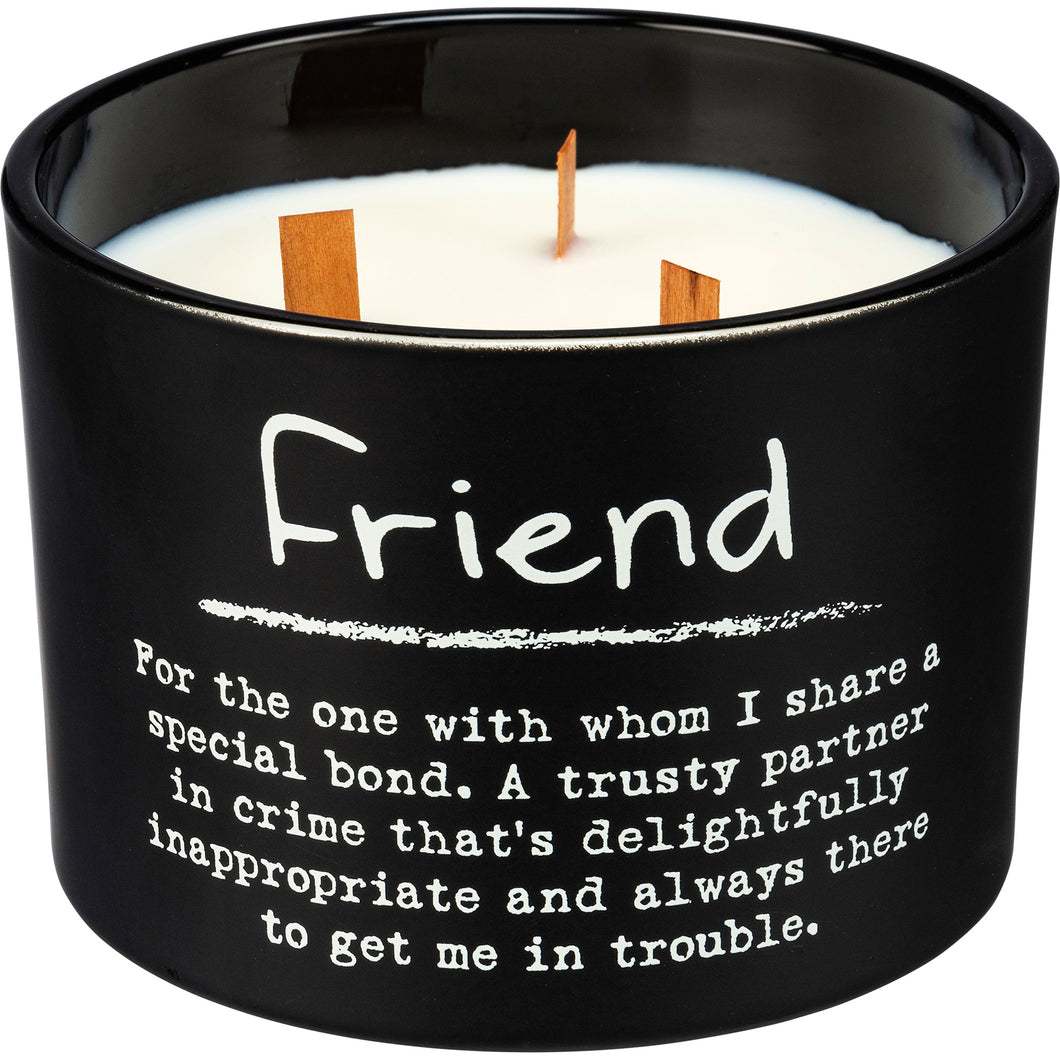 Black Glass Jar Humorous Friend Candle SoMag2 