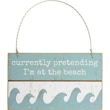 Load image into Gallery viewer, Pretending At The Beach Slat Ornament