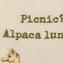 Load image into Gallery viewer, Picnic Alpaca Our Lunch Kitchen Towel