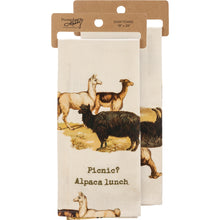 Load image into Gallery viewer, Picnic Alpaca Our Lunch Kitchen Towel