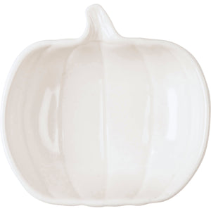 White Ceramic Pumpkin Plate Set