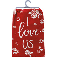 Load image into Gallery viewer, Floral I Love Us Kitchen Towel