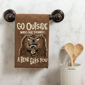 Go Outside A Bear Gets You Kitchen Towel