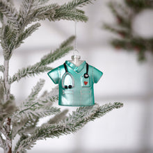 Load image into Gallery viewer, Glass Doctor Nurse Scrubs Ornament