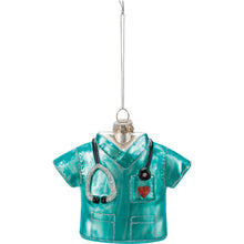 Load image into Gallery viewer, Glass Doctor Nurse Scrubs Ornament