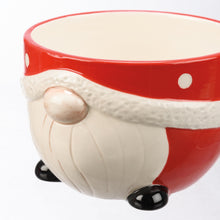 Load image into Gallery viewer, Santa Gnome Red Small Bowl