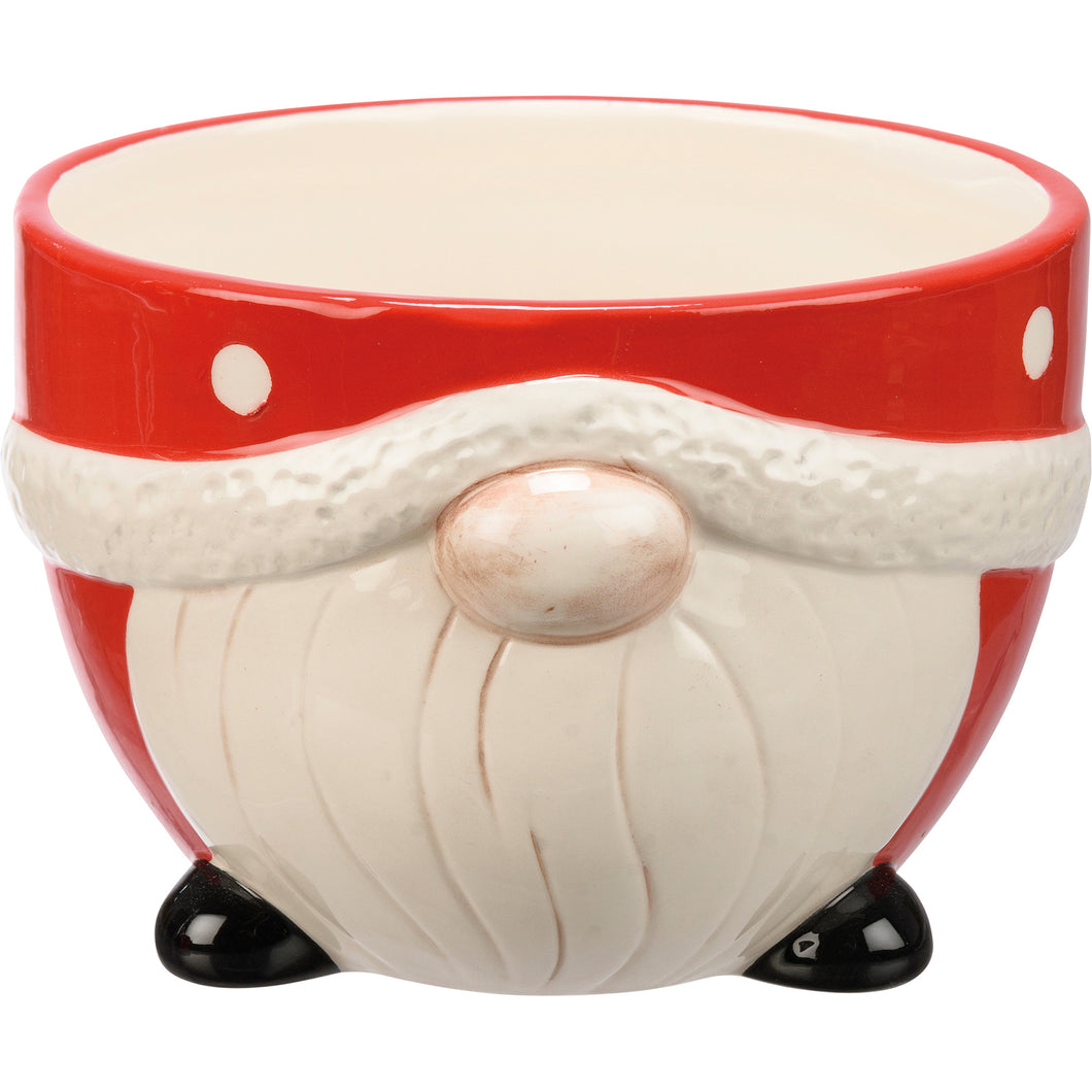 Santa Gnome Red Small Bowl