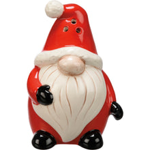 Load image into Gallery viewer, Santa Gnome Ceramic Salt and Pepper Set