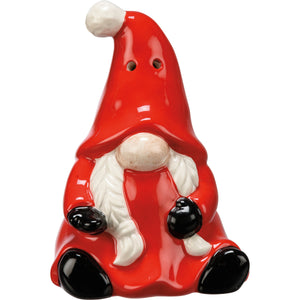 Santa Gnome Ceramic Salt and Pepper Set