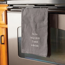 Load image into Gallery viewer, Gray Need A Drink Kitchen Towel