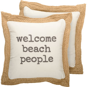 Welcome Beach People Pillow Set