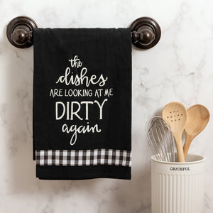Dishes Looking Dirty Again Kitchen Towel