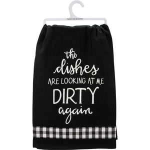 Dishes Looking Dirty Again Kitchen Towel