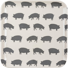 Load image into Gallery viewer, Gray and White Pig Mini Tray