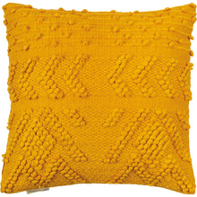 Load image into Gallery viewer, Saffron Yellow Geometric Throw Pillow Set