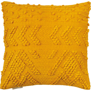 Saffron Yellow Geometric Throw Pillow Set