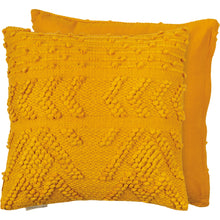 Load image into Gallery viewer, Saffron Yellow Geometric Throw Pillow Set