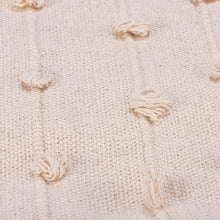 Load image into Gallery viewer, Cream Cotton Pom Pom Throw Blanket