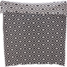 Load image into Gallery viewer, Black And Cream Diamond Throw Blanket