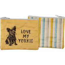 Load image into Gallery viewer, Love My Yorkie Zipper Wallet