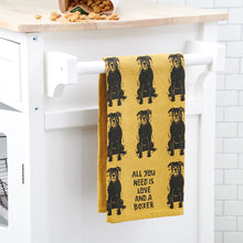 Load image into Gallery viewer, Love And A Boxer Kitchen Towel