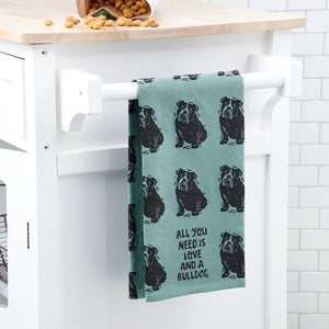 Love And A Bulldog Kitchen Towel