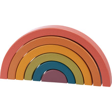 Load image into Gallery viewer, Wooden Painted Rainbow Nesting Puzzle
