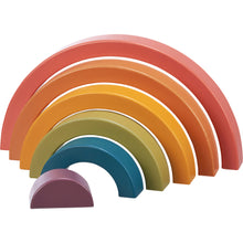 Load image into Gallery viewer, Wooden Painted Rainbow Nesting Puzzle